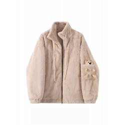Beige Winter Coat For Women And Short Thicken Clother S-3XL 