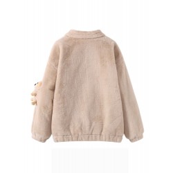 Beige Winter Coat For Women And Short Thicken Clother S-3XL 