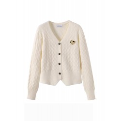 Beige Winter Sweater For Women And Short Thicken Clother M-2XL 
