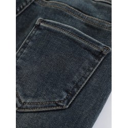 Winter High-Waisted Jeans Pants Deep Blue Trousers For Women S M L XL 