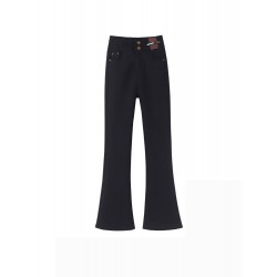 Womens Full Length Jeans Black Pants M L XL XXL XXXL 