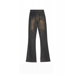 Womens Full Length Jeans Pants Light Blue Retro Trousers S L XL XXL 