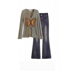 Womens Full Length Pants And Long Sleeve Blue Brown Coat Outfit M L XL XXL 