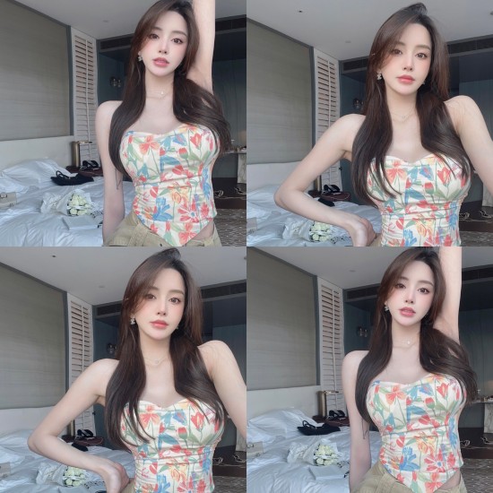 Floral Strapless Strapless Sling Top