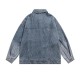Mens Vintage Casual Street Style Jacket Clothing Brown Casual Washed Lapel Loose Coats