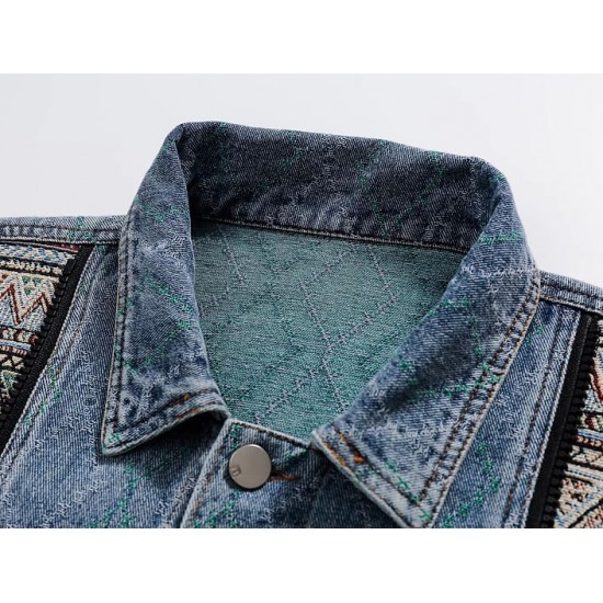Mens Vintage Casual Street Style Jacket Clothing Brown Casual Washed Lapel Loose Coats