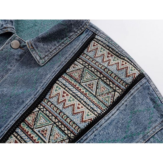 Mens Vintage Casual Street Style Jacket Clothing Brown Casual Washed Lapel Loose Coats
