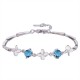 Fashion Blue Silver Bracelets For Women Jewelry