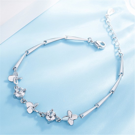 Fashion Blue Silver Bracelets For Women Jewelry