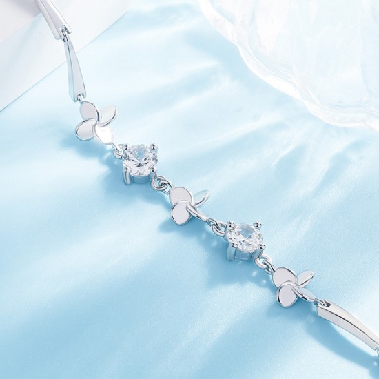 Fashion Blue Silver Bracelets For Women Jewelry
