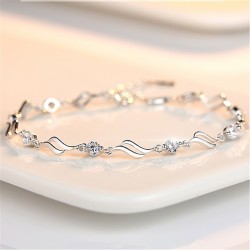 Fashion Jewelry Silver Red Bracelets For Womens