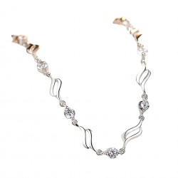 Fashion Jewelry Silver Red Bracelets For Womens