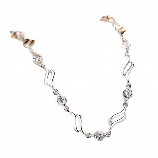 Fashion Jewelry Silver Red Bracelets For Womens