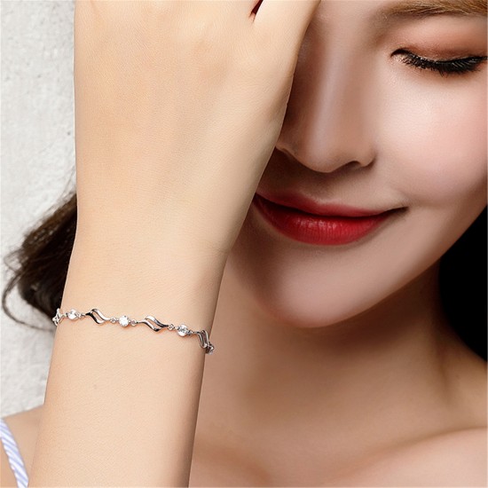 Fashion Jewelry Silver Red Bracelets For Womens