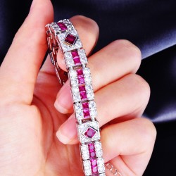 Gift Jewelry Silver Red Bracelets For Womens