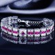 Gift Jewelry Silver Red Bracelets For Womens