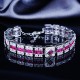 Gift Jewelry Silver Red Bracelets For Womens