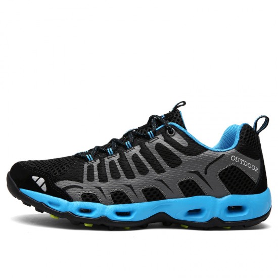 Best breathable Mens And Women Black Blue Hiking Footwear