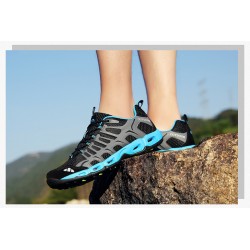 Best breathable Mens And Women Black Blue Hiking Footwear