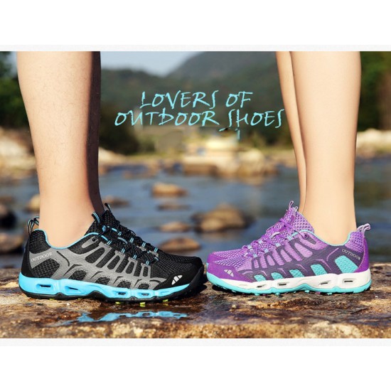 Best breathable Mens And Women Black Blue Hiking Footwear
