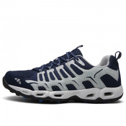 Best breathable Mens And Women Deep Blue Grey Hiking Footwear