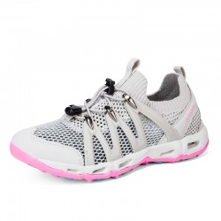 Best breathable Mens And Women Grey Pink Hiking Shoes