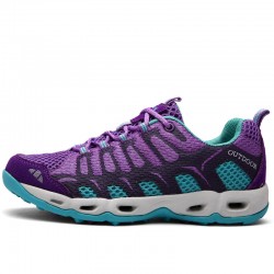 Best breathable Mens And Women Purple Ltblue Hiking Footwear 