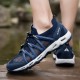 Best breathable Mens Deep Blue Black Hiking Shoes