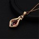Jewelry Gold Pendant Gift For Women Red Necklace