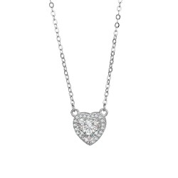 Jewelry Heart Silver Necklace Gift For Women