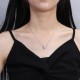 Jewelry Heart Silver Necklace Gift For Women