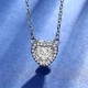 Jewelry Heart Silver Necklace Gift For Women