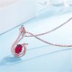 Jewelry Rose Gold Pendant Gift For Women Red Necklace