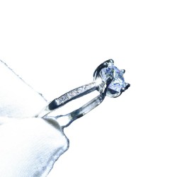 Gift Jewelry Girlfriend Silver Rings For Women 1 carat diamond