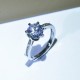 Gift Jewelry Girlfriend Silver Rings For Women 1 carat diamond
