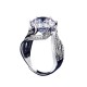 Gift Jewelry Girlfriend Silver Rings For Women 3 carat diamond