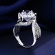 Gift Jewelry Girlfriend Silver Rings For Women 3 carat diamond