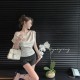 Satin Off-Shoulder Waist Sleeveless Shirt For Women
