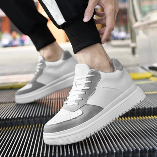 White Grey Sneakers For Women And Men Casual Shoes