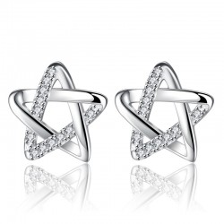 Fashion Silver Star Earring For Women Jewelry