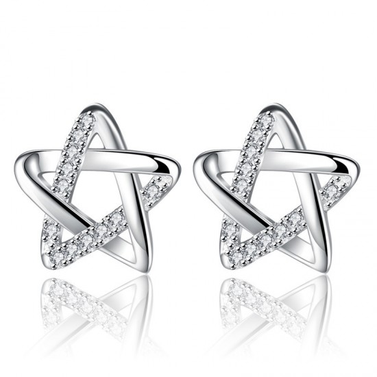 Fashion Silver Star Earring For Women Jewelry