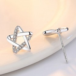 Fashion Silver Star Earring For Women Jewelry